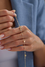 14 Ayar Dorikalı Kalp Altın Bileklik