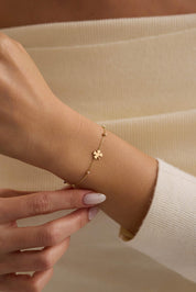 14 Ayar Dorikalı Yonca Şans Altın Bileklik