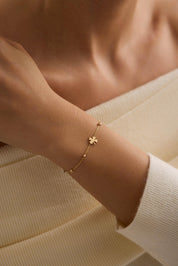 14 Ayar Dorikalı Yonca Şans Altın Bileklik