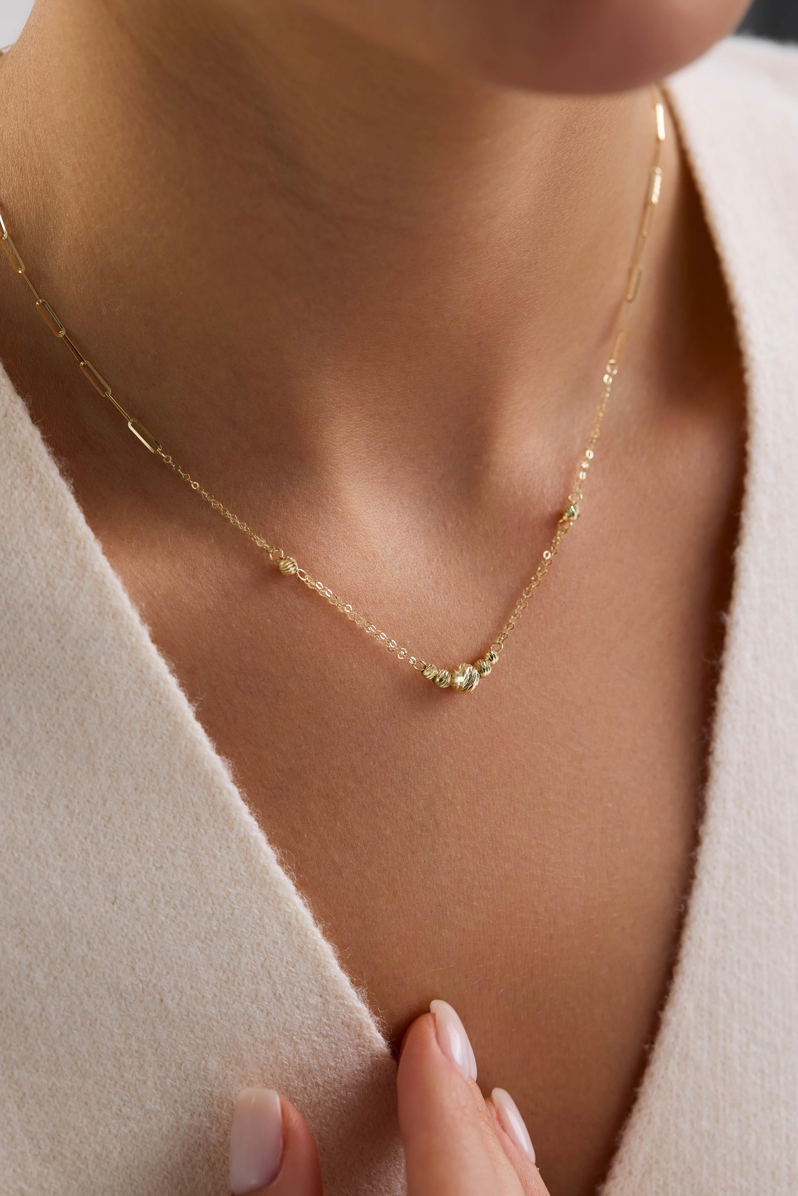 14 Ayar Dorikalı Zincir Altın Kolye