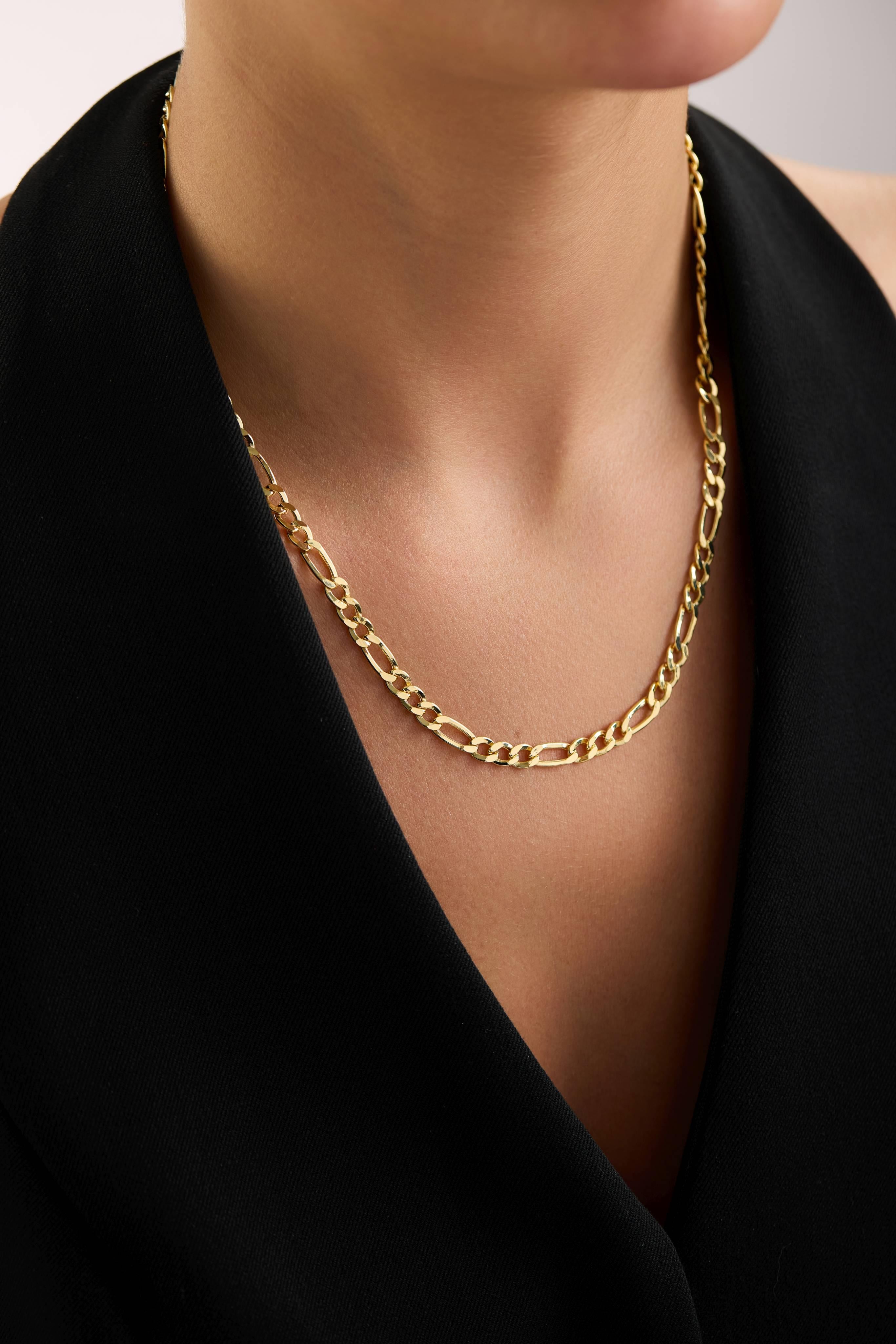 14 Ayar Figaro Zincir Altın Kolye (5mm)