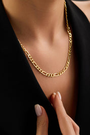 14 Ayar Figaro Zincir Altın Kolye (5mm)