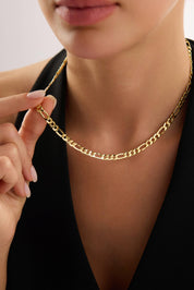 14 Ayar Figaro Zincir Altın Kolye (5mm)