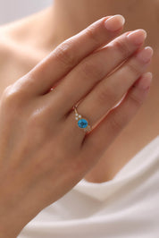 14 Ayar Firuzeli Altın Yüzük