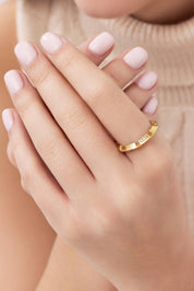 14 Ayar Geometrik Altın Yüzük