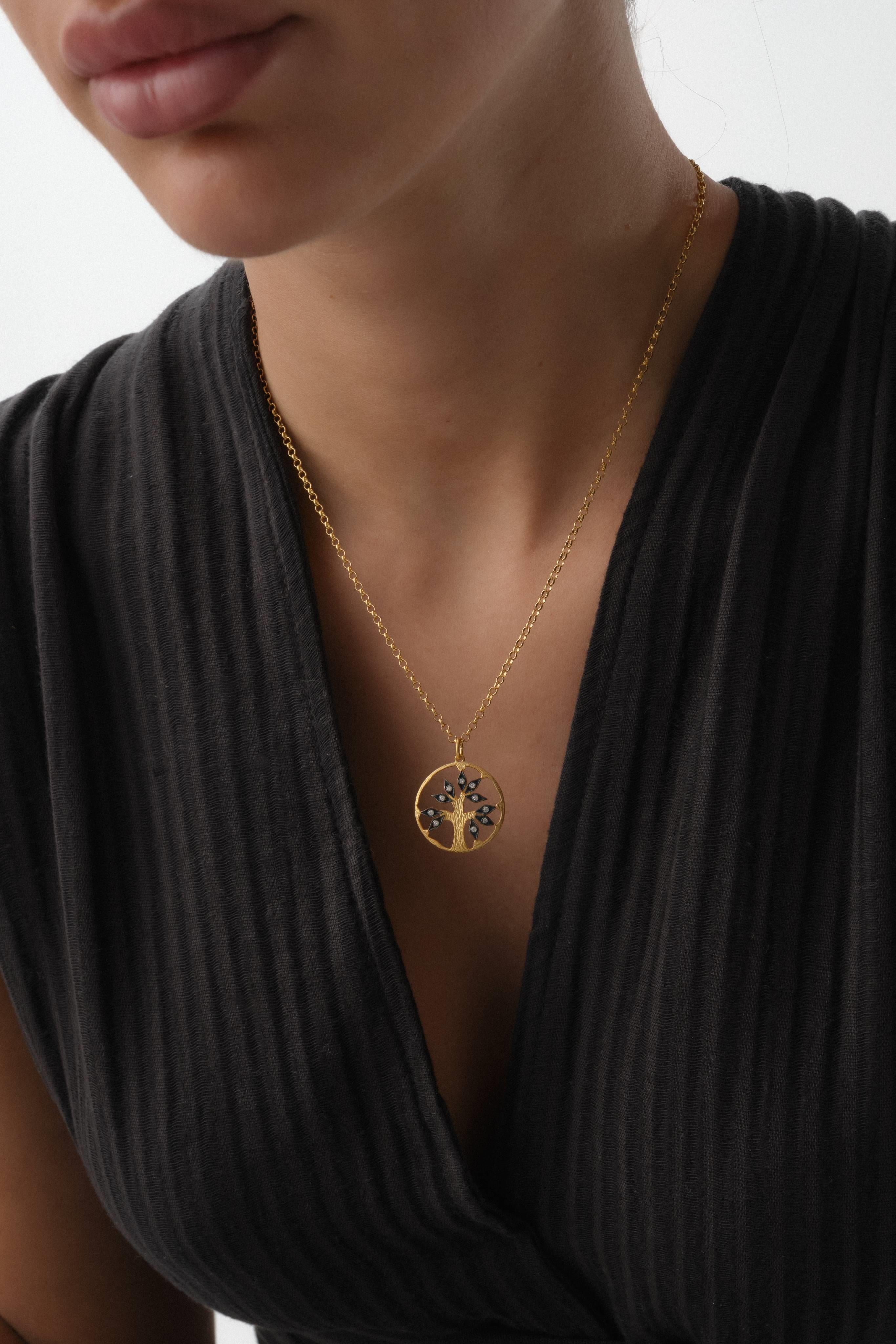 14 Ayar Gi̇lded Garden Altın Kolye