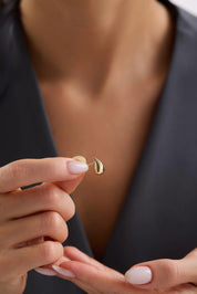 14 Ayar Göz Yaşı Altın Küpe