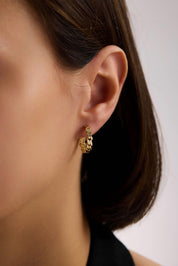 14 Ayar Gurmet Altın Halka Küpe (Büyük)