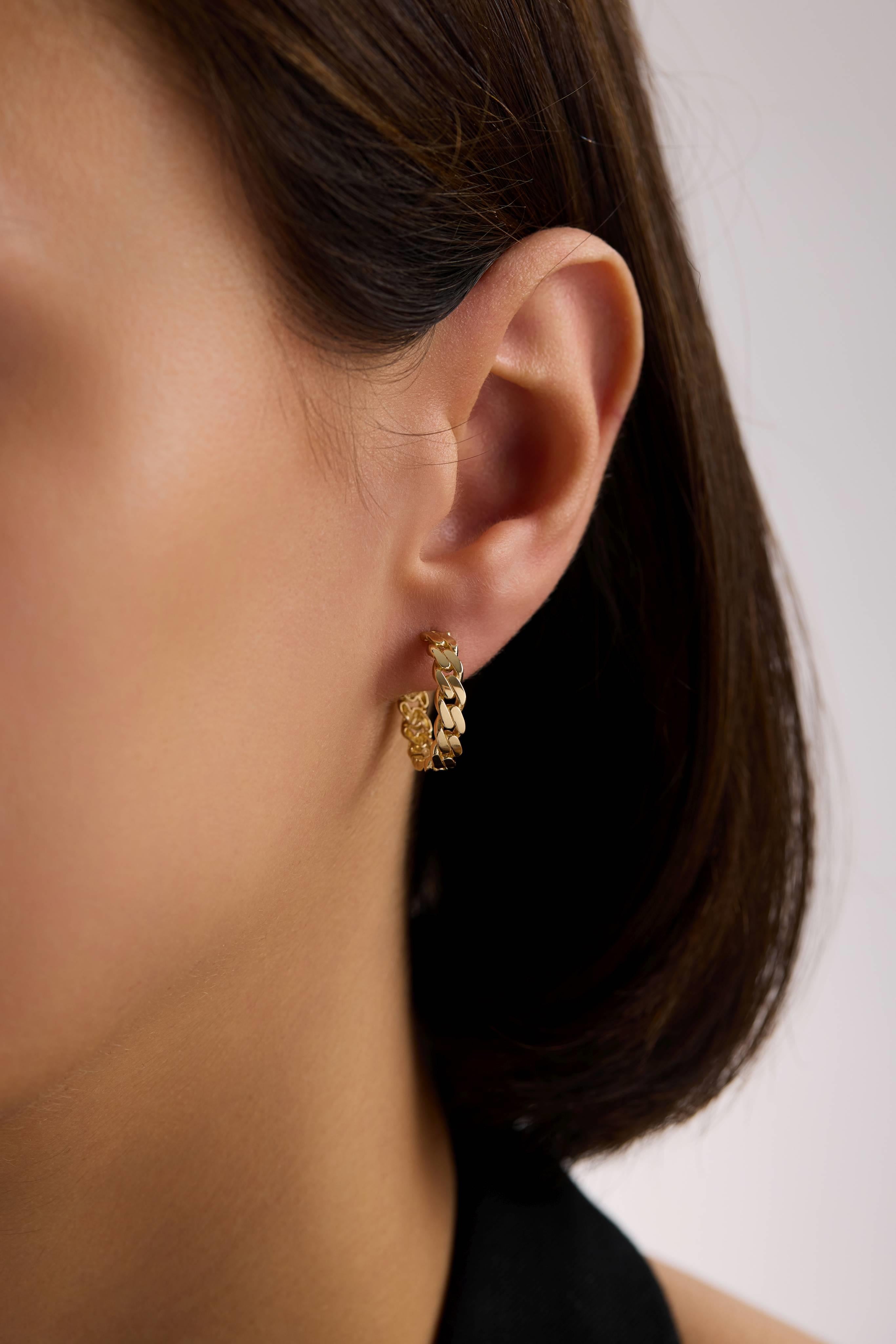 14 Ayar Gurmet Altın Halka Küpe (Büyük)