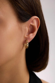 14 Ayar Gurmet Altın Halka Küpe (Büyük)