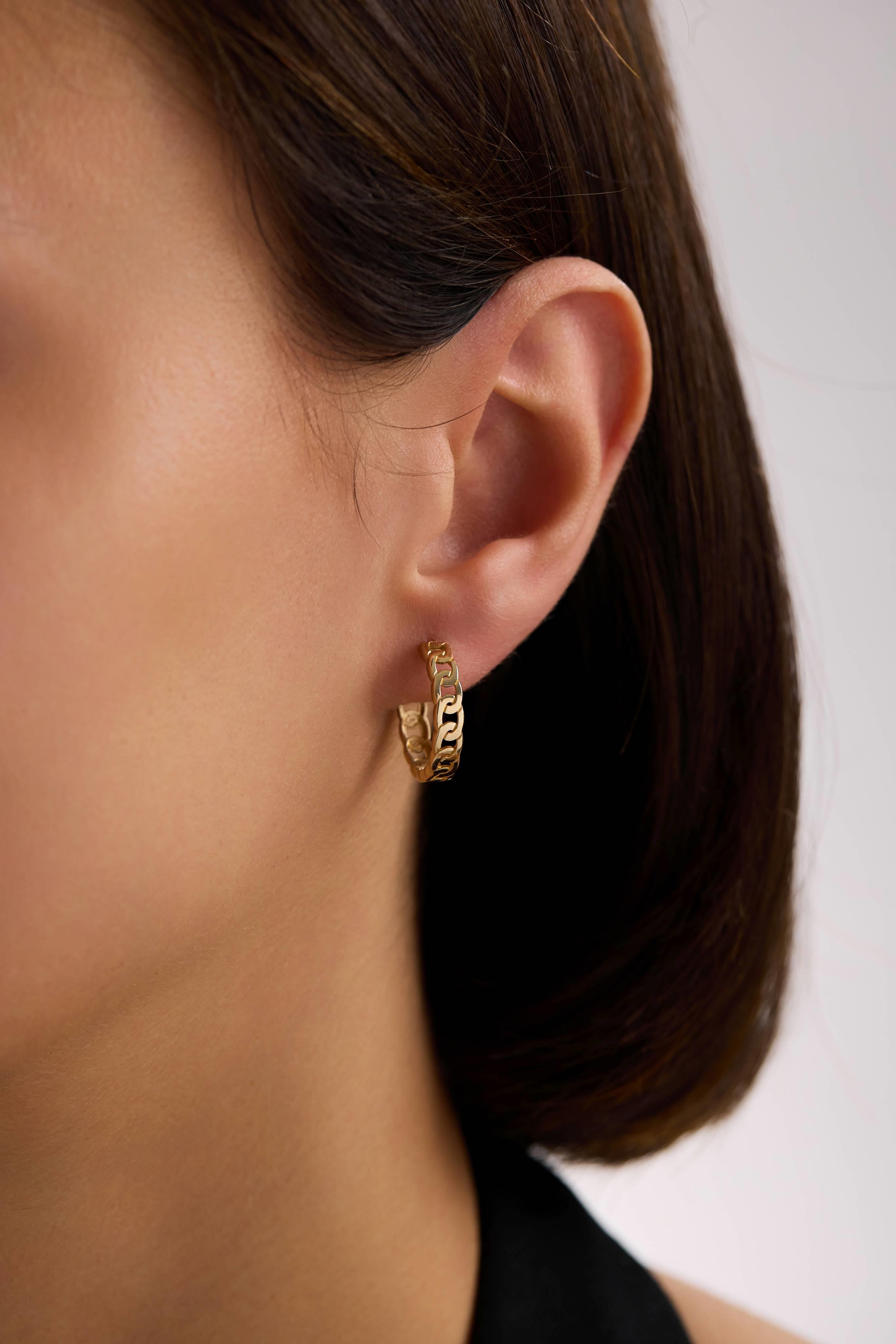 14 Ayar Gurmet Altın Halka Küpe (Büyük)