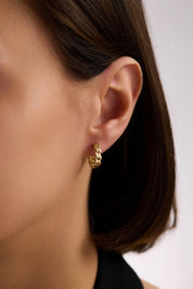 14 Ayar Gurmet Altın Halka Küpe (Küçük)