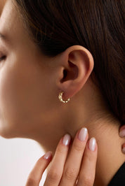 14 Ayar Gurmet Altın Halka Küpe (Küçük)