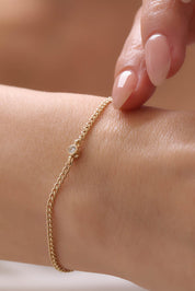 14 Ayar Gurmet Taşlı Altın Kolye