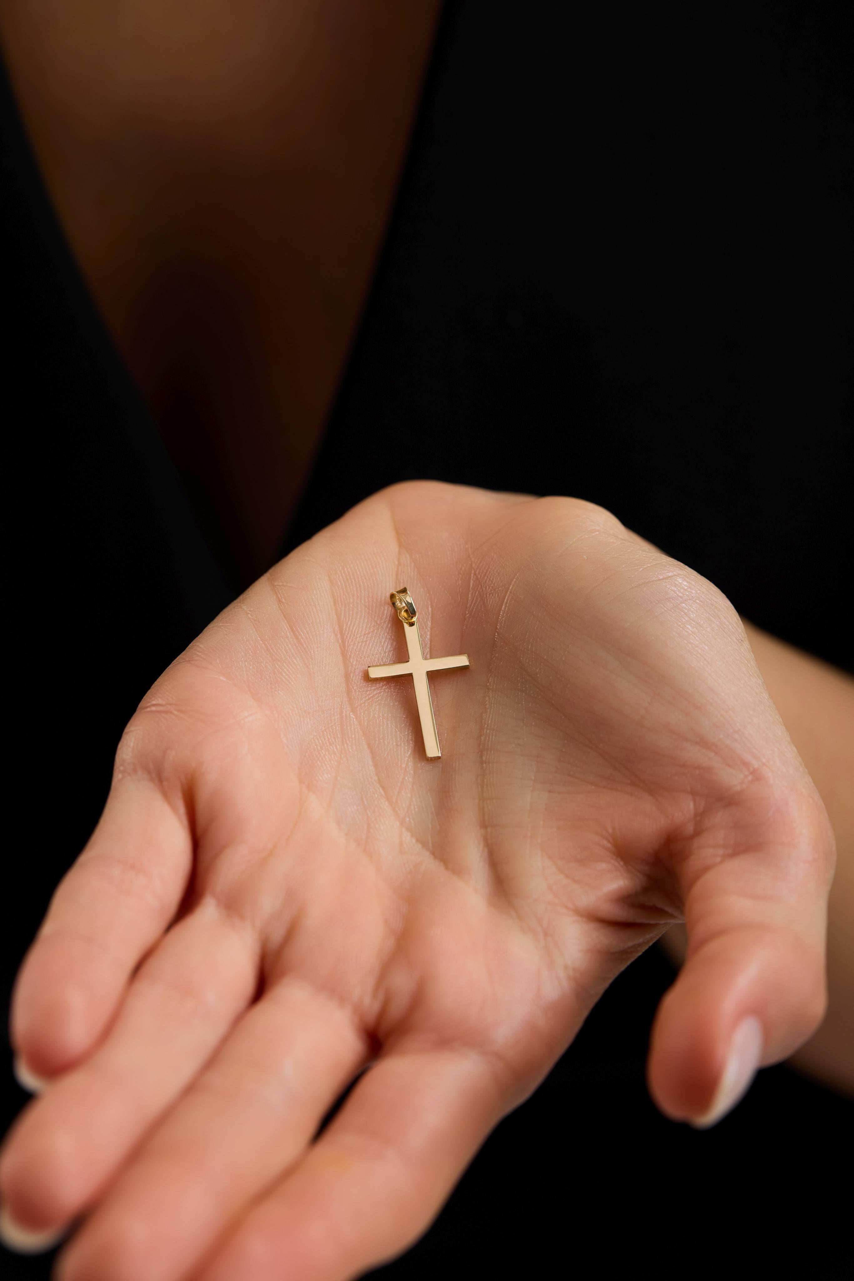 14 Ayar Haç Altın Kolye Ucu (Büyük)