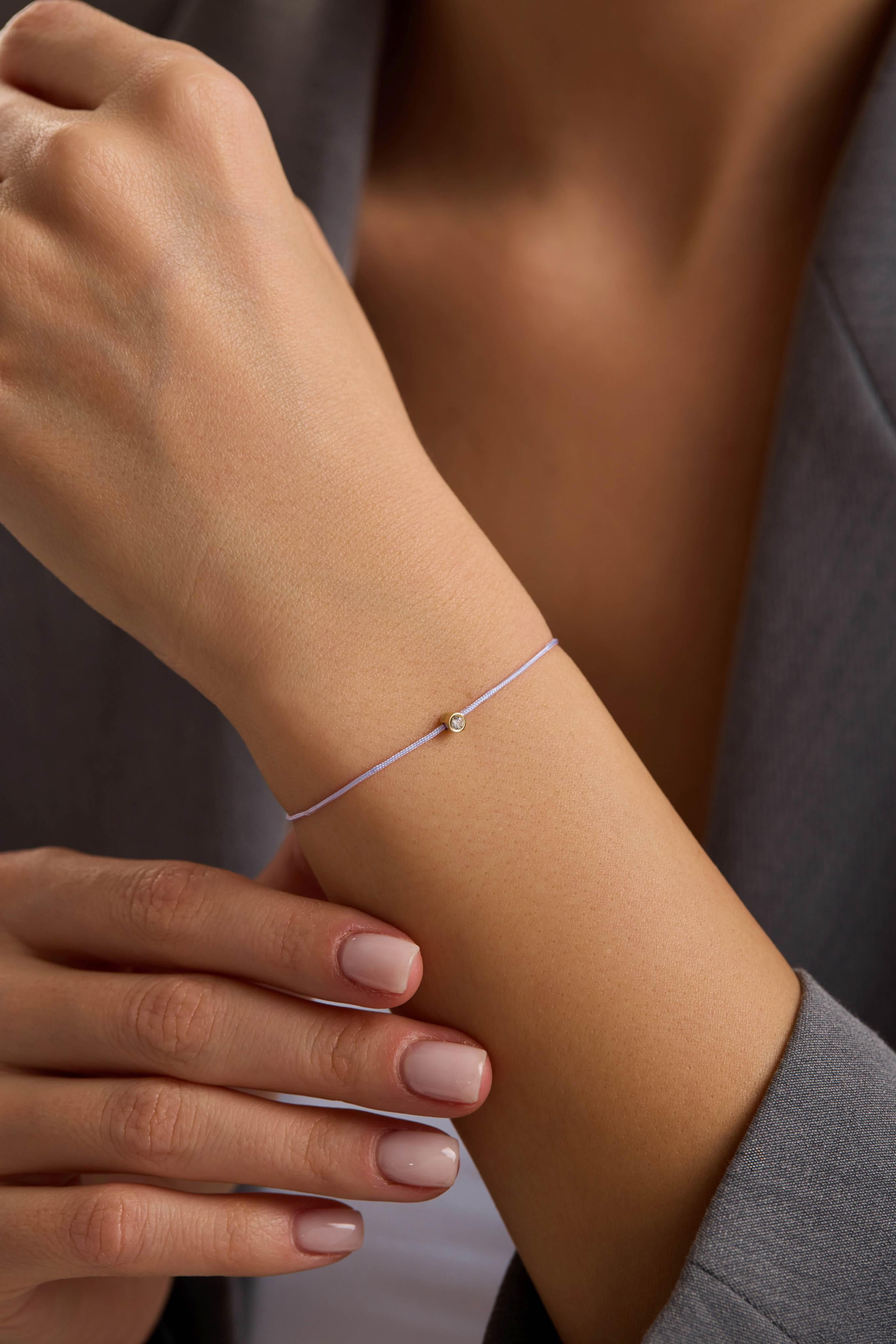 14 Ayar İpli Minimal Altın Bileklik