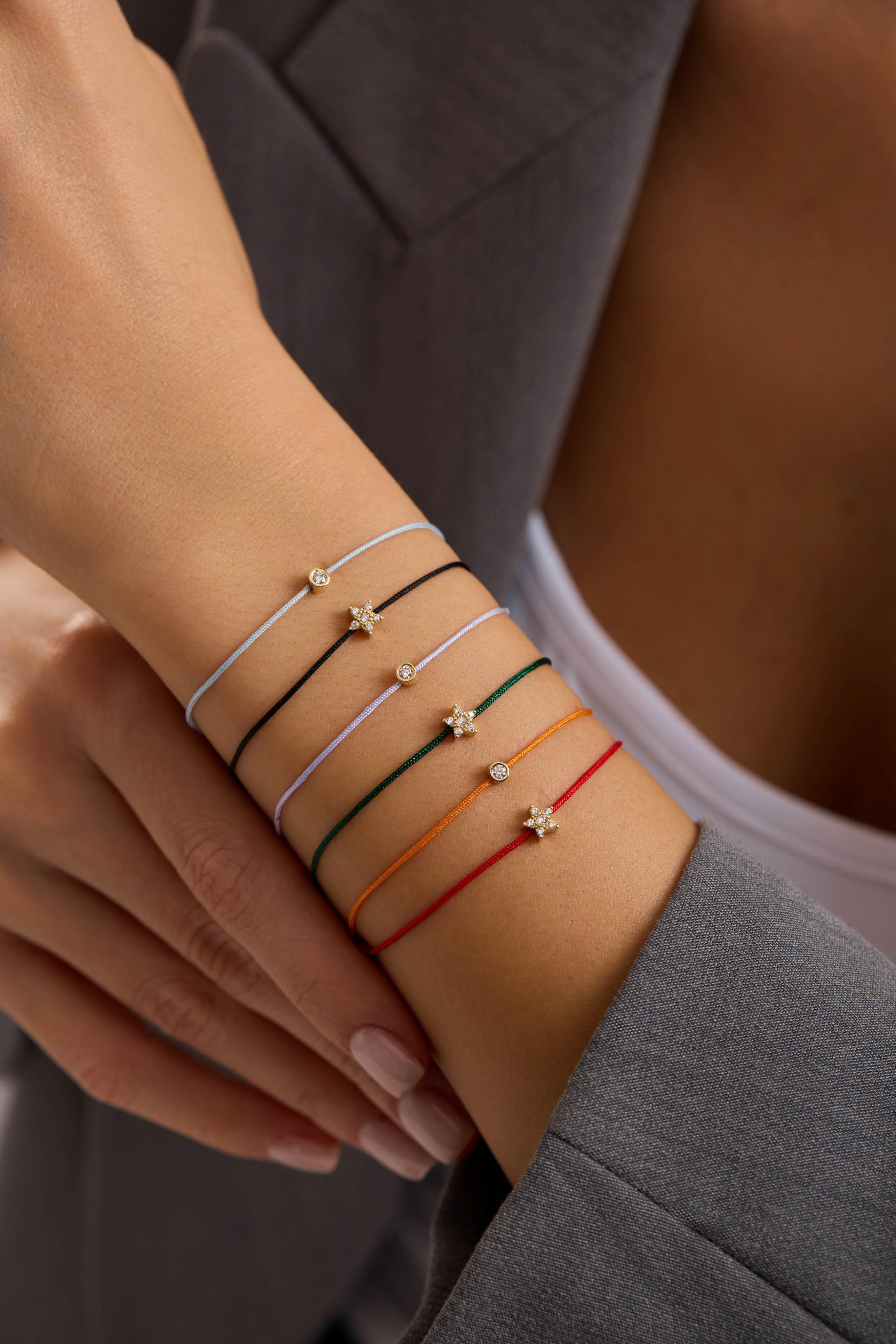 14 Ayar İpli Minimal Altın Bileklik