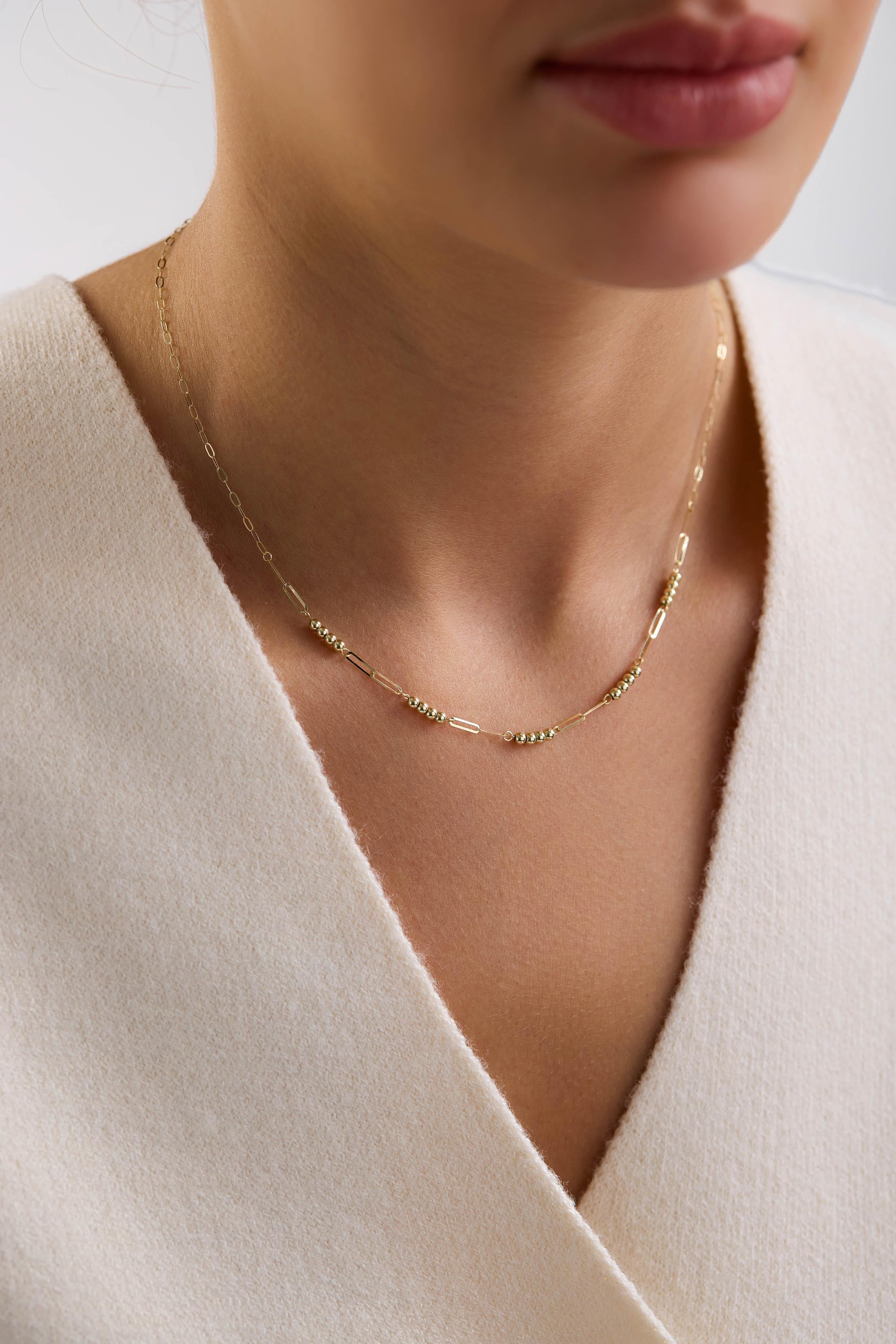 14 Ayar İtalyan Ataç Top Altın Kolye