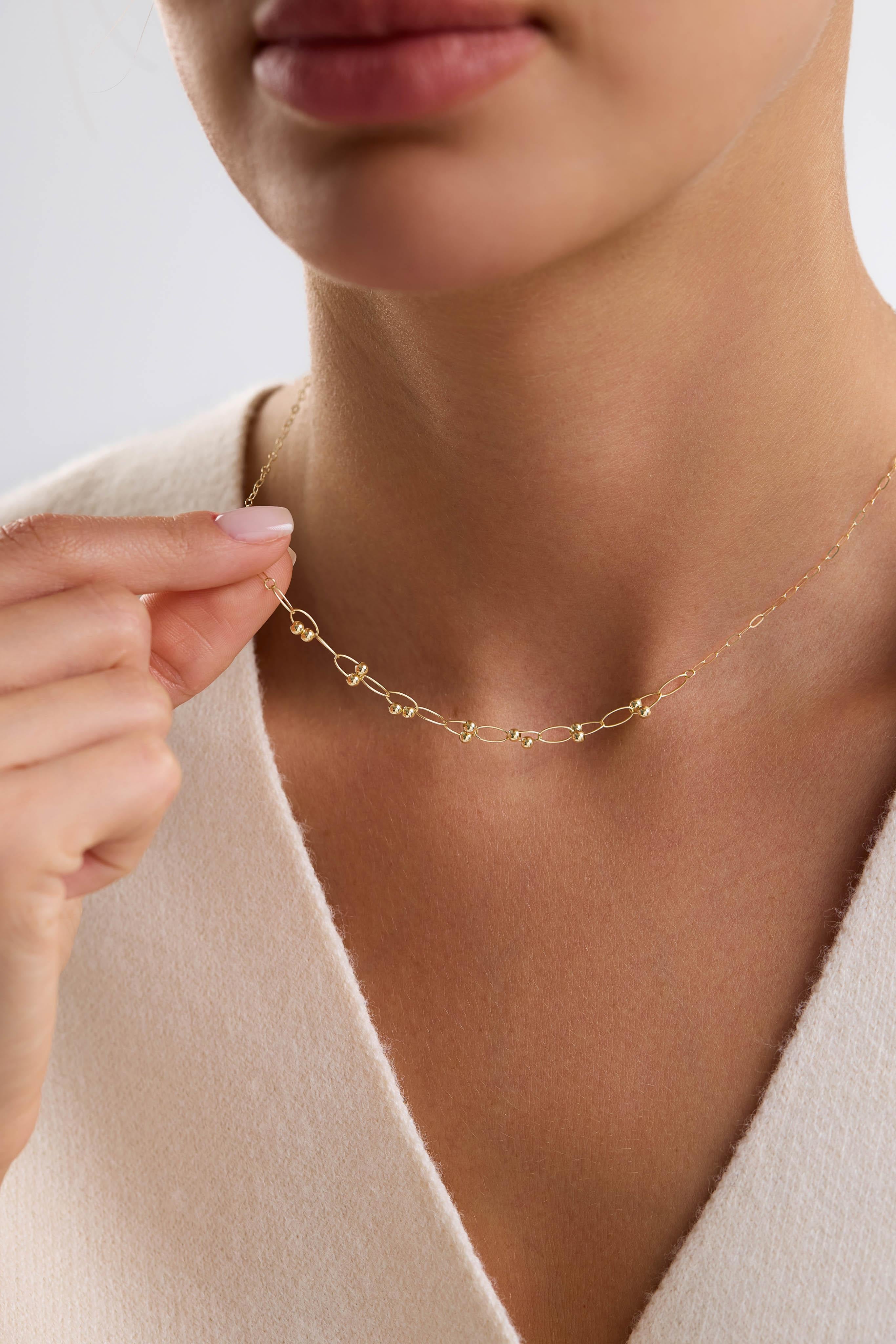 14 Ayar İtalyan Ataç Top Altın Kolye