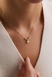 14 Ayar İtalyan Dorika Kalp Altın Kolye