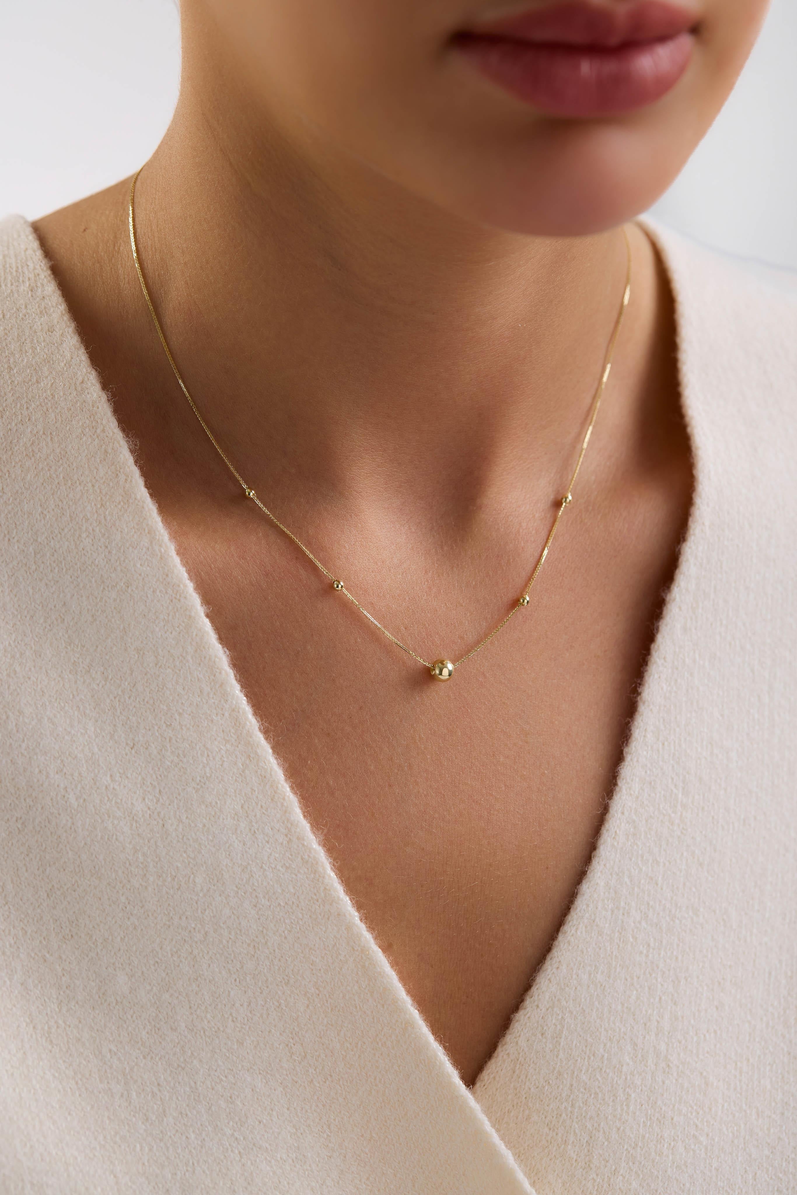 14 Ayar İtalyan Top Altın Kolye