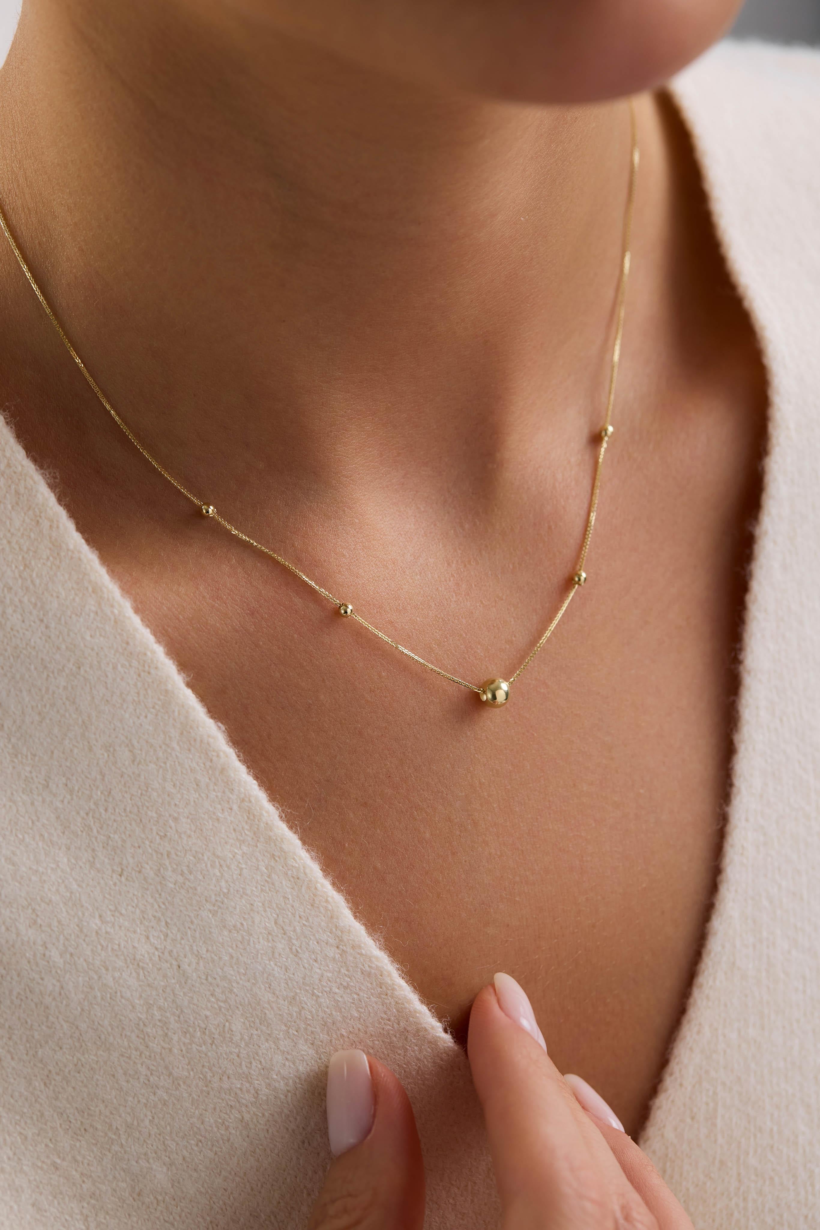 14 Ayar İtalyan Top Altın Kolye