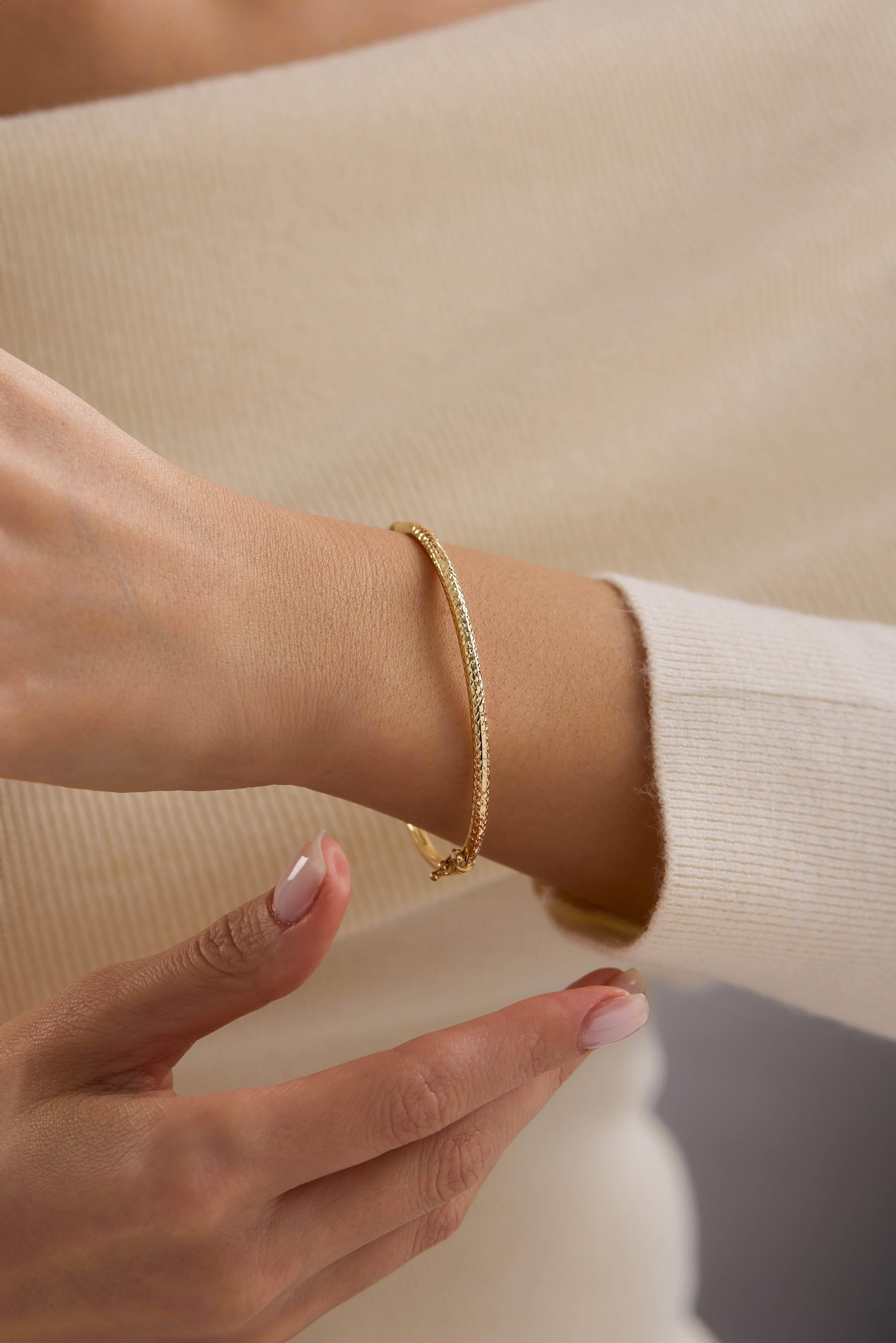 14 Ayar Kalemli Altın Kelepçe