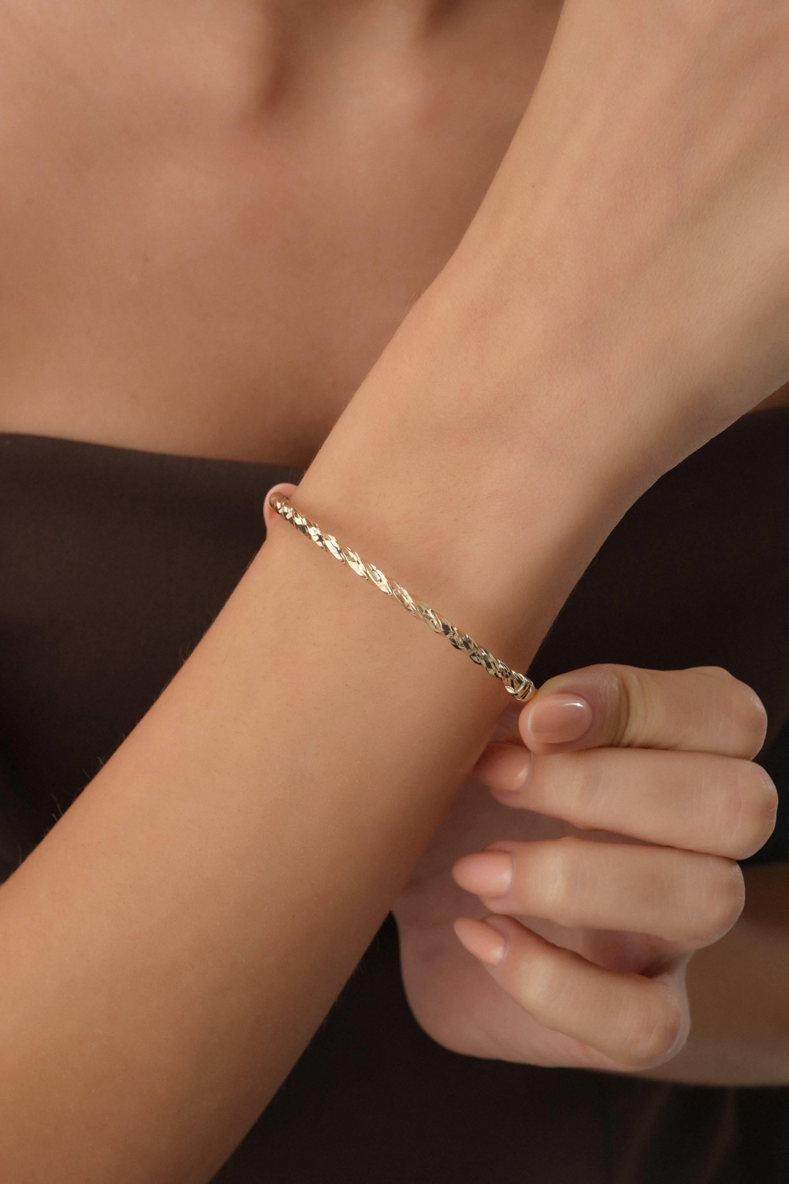 14 Ayar Kalemli Altın Kelepçe