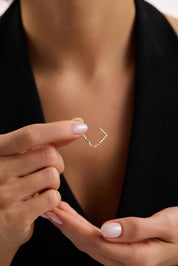 14 Ayar Kalemli Halka Altın Küpe