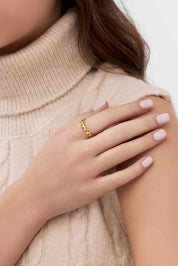 14 Ayar Kalın Zincir Altın Yüzük