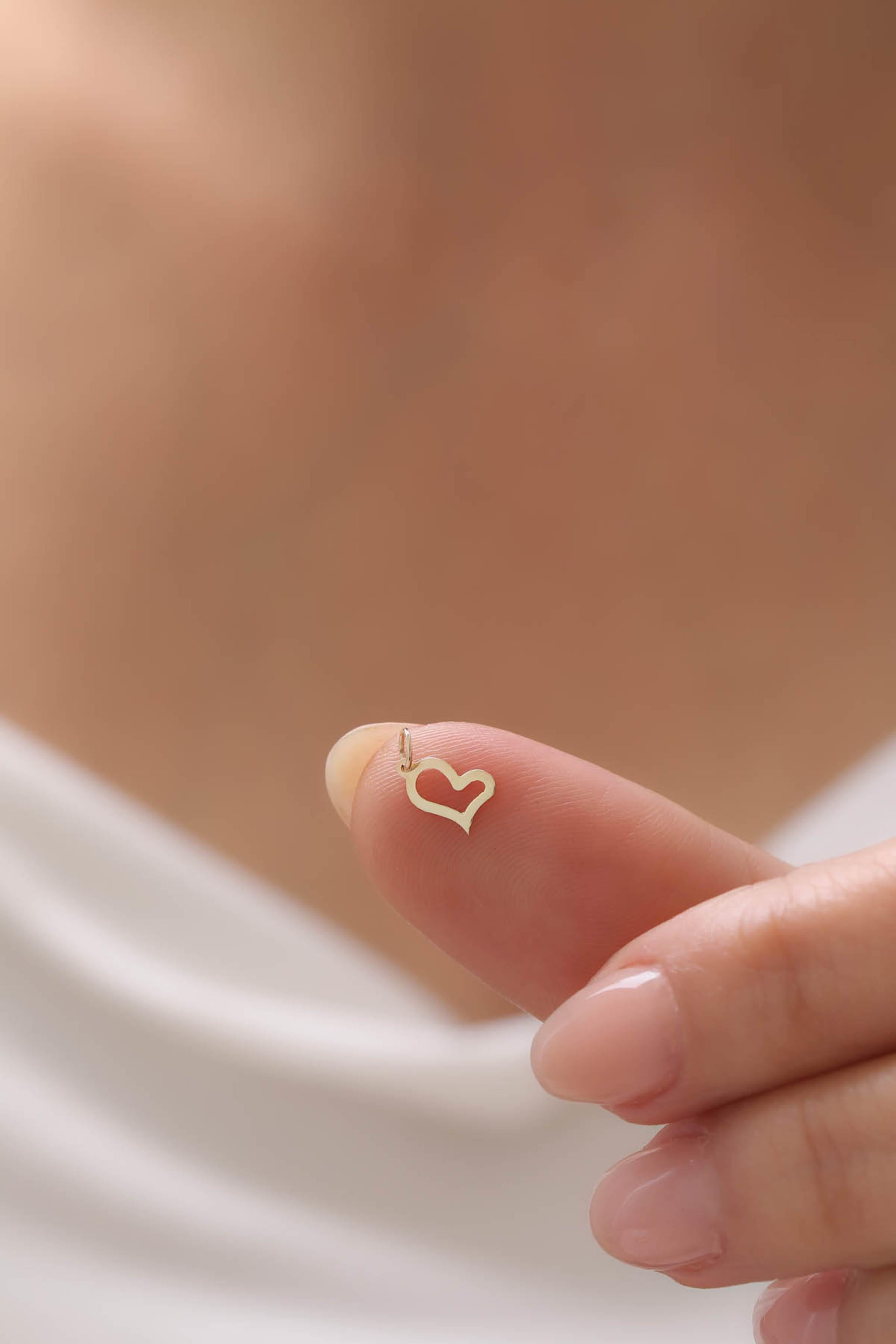 14 Ayar Kalp Altın Kolye Ucu