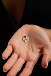 14 Ayar Kalp Altın Kolye Ucu