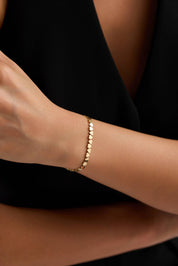 14 Ayar Kalp Zincir Altın Bileklik