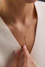 14 Ayar Kalpli Altın Kolye