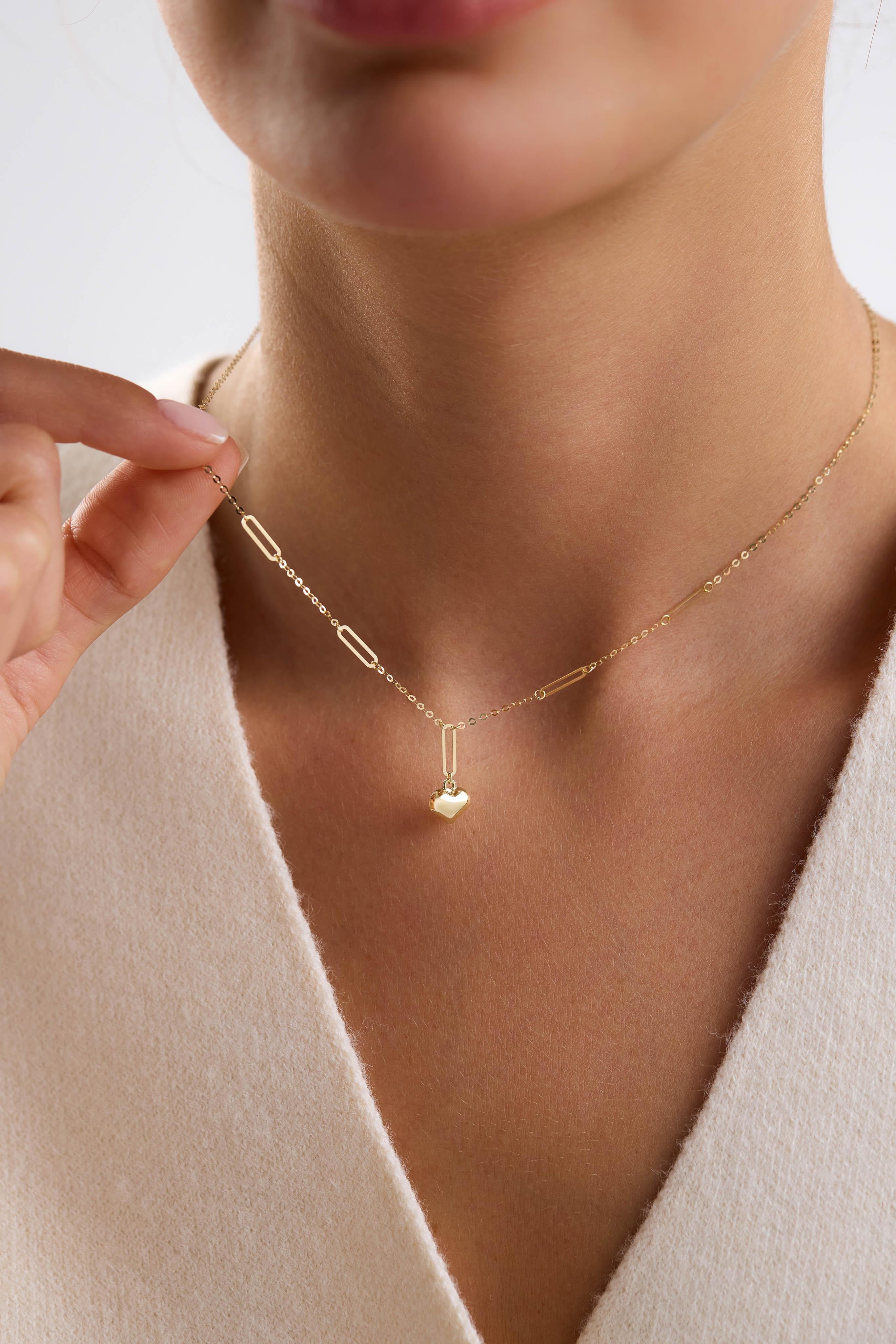 14 Ayar Kalpli Ataç Altın Kolye