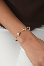 14 Ayar Keçi Motifli Altın Kelepçe