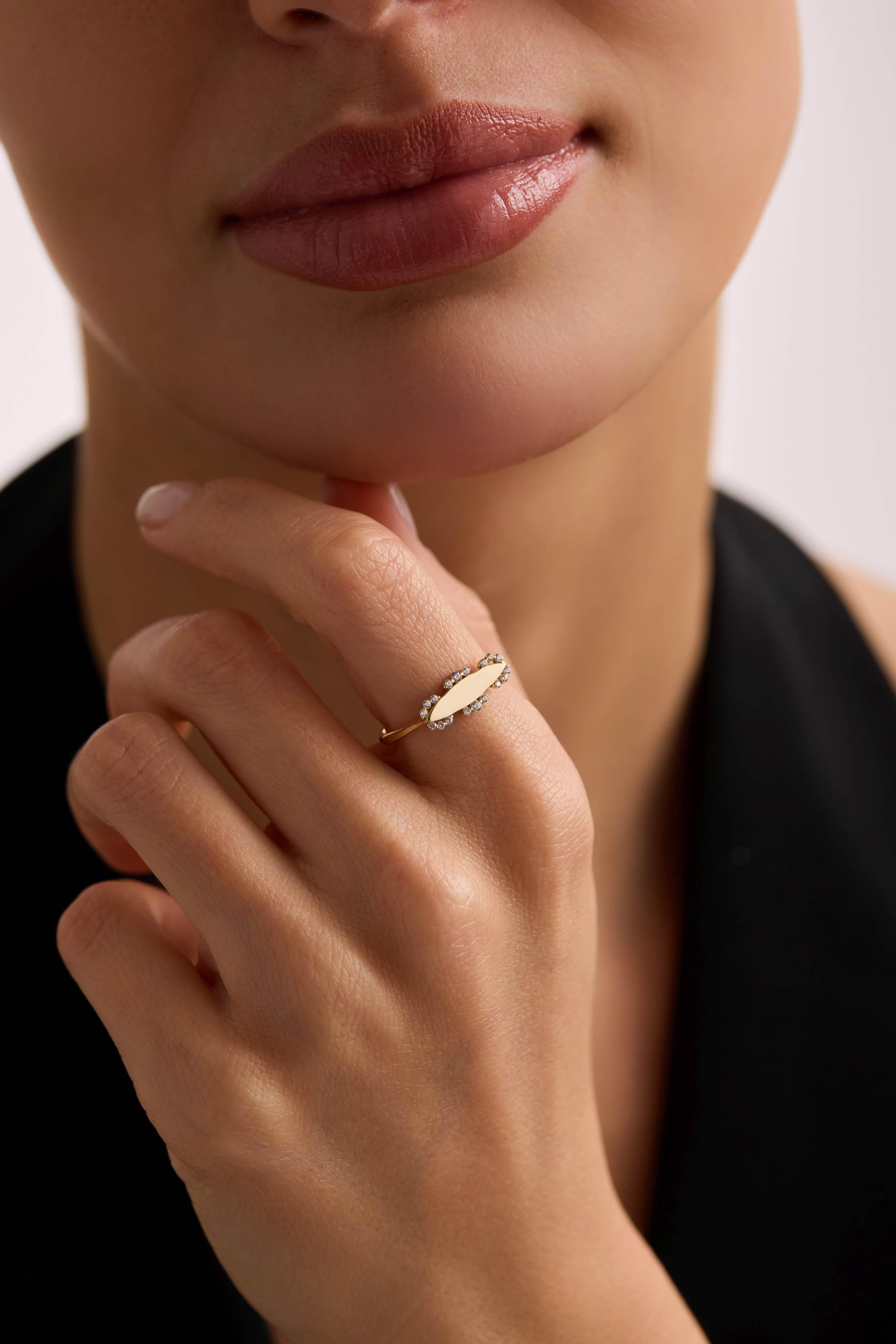 14 Ayar Kişiselleştirilebilir Altın Yüzük