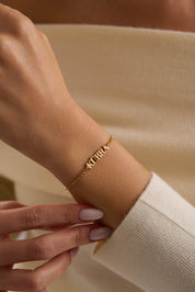 14 Ayar Kişiselleştirilebilir İsim Plaka Altın Kolye