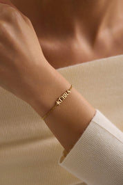 14 Ayar Kişiselleştirilebilir İsim Plaka Altın Kolye