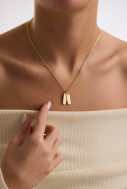 14 Ayar Kişiselleştirilebilir Plaka Altın Kolye