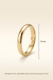 14 Ayar Klasik Altın Alyans (2.5mm)