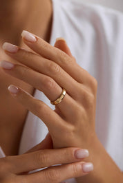 14 Ayar Klasik Fasetli Altın Alyans (4mm)