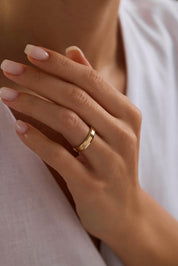 14 Ayar Klasik Fasetli Altın Alyans (4mm)