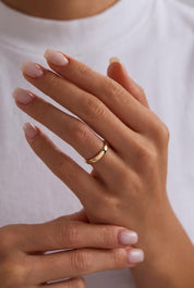 14 Ayar Klasik Köşeli Altın Alyans (3.5mm)