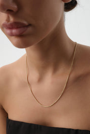 14 Ayar Kutu Altın Zincir Kolye