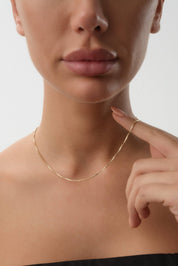 14 Ayar Kutu Altın Zincir Kolye