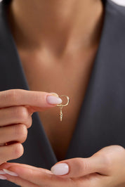 14 Ayar Kutup Yıldızı Altın Küpe