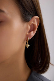 14 Ayar Kutup Yıldızı Altın Küpe