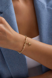 14 Ayar Kutup Yıldızı Ataç Altın Bileklik