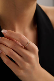 14 Ayar Kutup Yıldızı Motifli Altın Yüzük